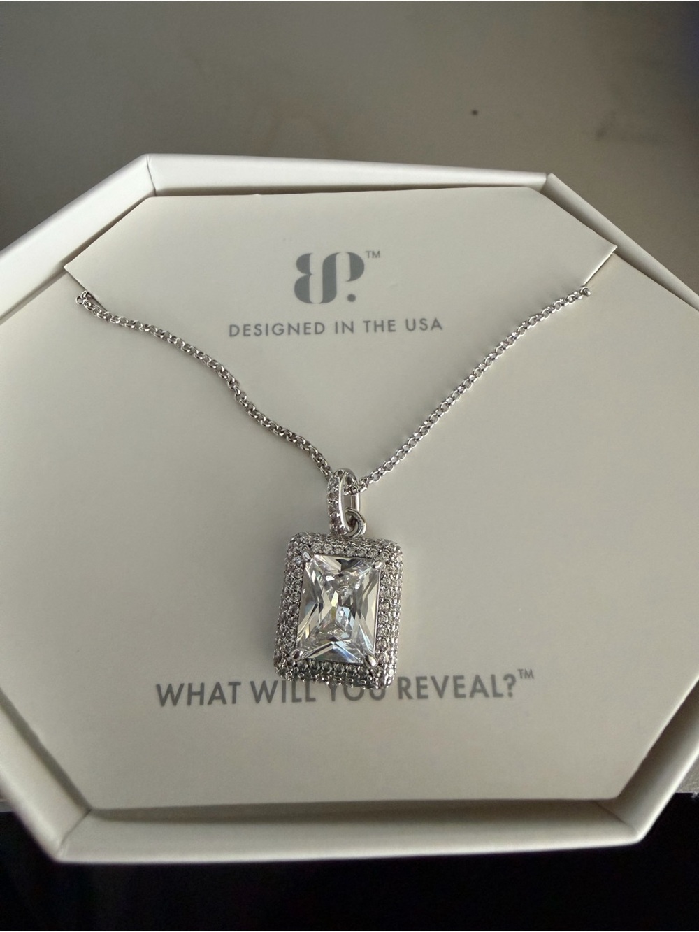 Bomb Party “Delighted In Sparkle” Necklace | CZ | Rhodium